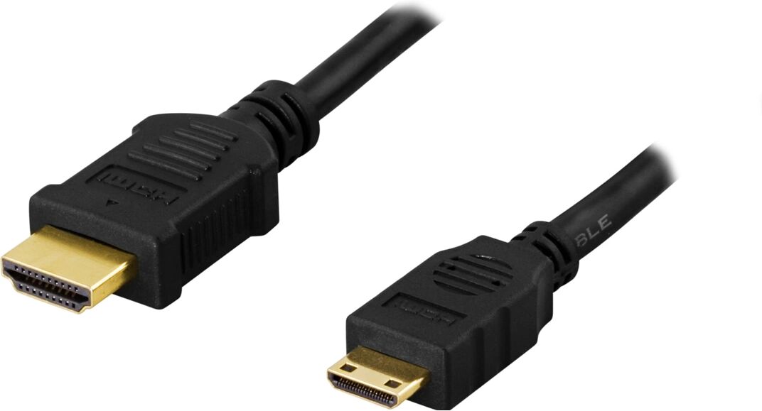 Deltaco HDMI Kabel til Mini-HDMI Kabel, 4K - 5 Meter