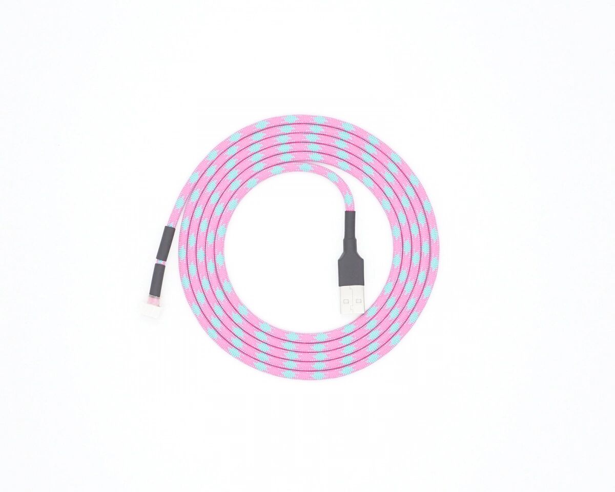 Dream Cables Custom Mouse Paracord Kabel - Pin Config 1 - Cotton Candy