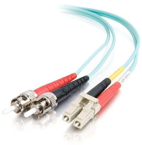C2G LC-ST 10Gb 50/125 OM3 Duplex Multimode PVC Fiber Optic Cable