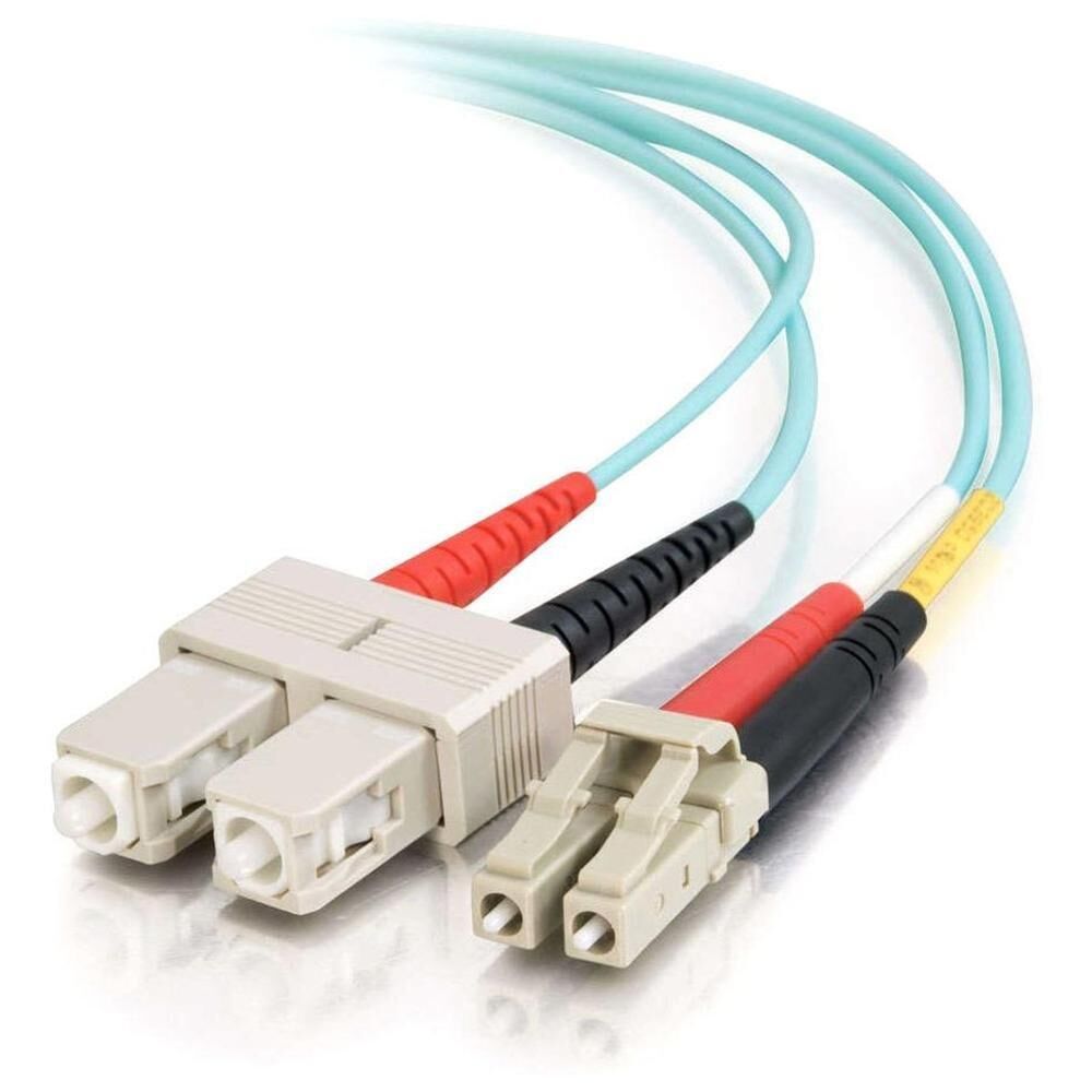 C2G LC-SC 10Gb 50/125 OM3 Duplex Multimode PVC Fiber Optic Cable
