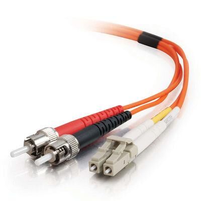 C2G LC-ST 50/125 OM2 Duplex Multimode PVC Fiber Optic Cable