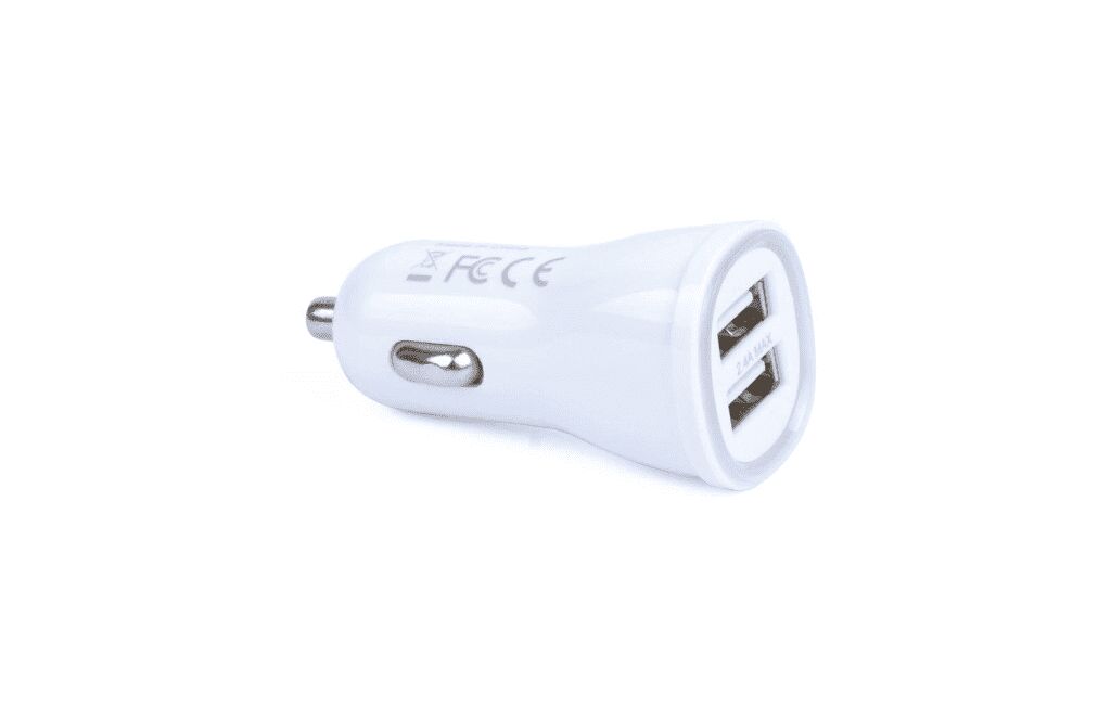 INF Billaddare 5V / 2.4A Dubbel USB med LED