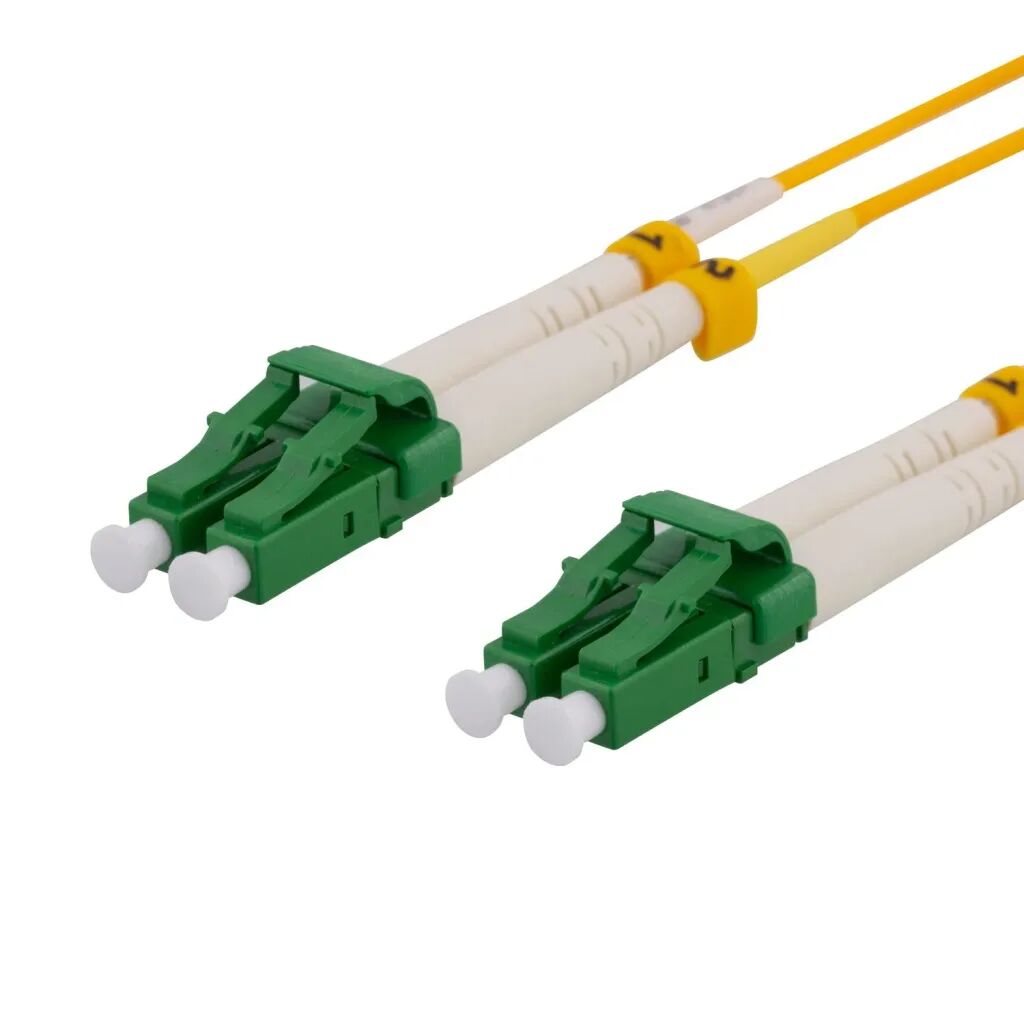Deltaco OS2 fiberkabel LC – LC, duplex, singlemode, APC, 9/125, 5m