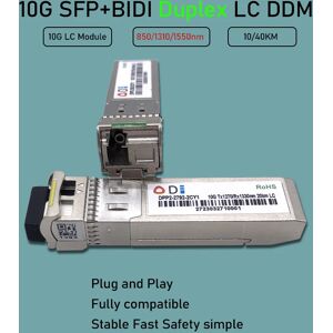 LC Duplex Optical Fiber Module SFP 10G 10-40km 1310/1550nm SFP Module Compatible with INTEL/Cisco/Mikrotik/Huawei Extreme Switch