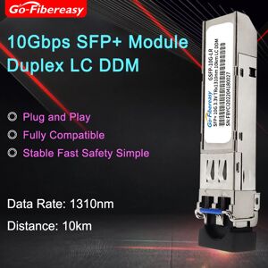 SFP 10G LR SFP Transceiver Duplex LC Single-mode 1310nm 10km/20km DDM SFP+ Fiber Module For Ubiqui/Cisco/Zyxel Optical Equipment