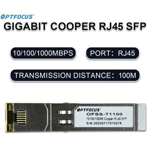 OPTFOCUS 10G 1G SFP RJ45 Copper Compatible with Cisco Mikrotik Ethernet Switch FTTH SFP+