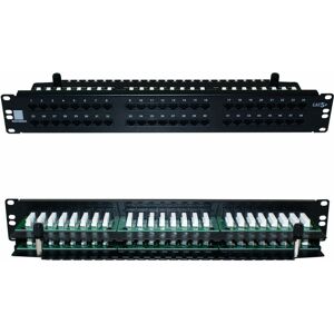 LOOPS Quality at 48 Port Way CAT5e Ethernet Patch Panel 2U 19' Rack Mount RJ45 Networ