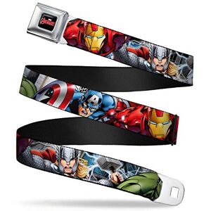 Buckle-Down Sicherheitsgurt – Marvel Avengers 4-Superhelden-Posen C/U – 2,5 cm breit – 50,8-91,4 cm lang mehrfarbig 4 cm Breit-61/97 cm Länge