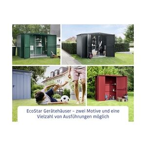 EcoStar Gerätehaus Elegant-S Typ 2 moosgrün 1 flg 258,8 x 247,7 x 216 cm