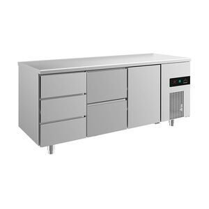 Gastro Kühltisch 1 Tür 5 Schubladen Umluftkühlung 1865x700x850mm -2/+8°C 474L