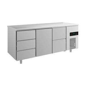 Groju Gastro Kühltisch 1 Tür 5 Schubladen Umluftkühlung 1865x700x850mm -2/+8°C 474 L