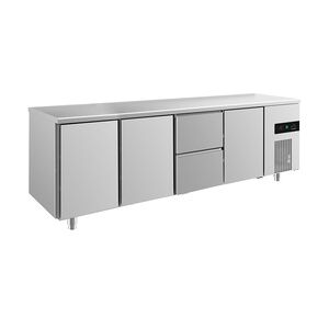 Gastro Kühltisch 632l 3 Türen 2 Schubladen Umluftkühlung 2330x700x850mm -2/+8°C