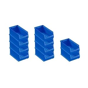 PROREGAL 10x Blaue Sichtlagerbox 2.0   HxBxT 7,5x10x17,5cm   0,8 Liter   Sichtlagerbehälter, Sichtlagerkasten, Sichtlagerkastensortiment