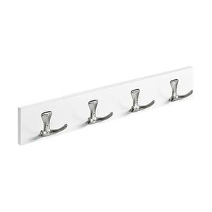 Hettich Holzgarderobe 4 Haken 50,0 x 8,0 x 4,6 cm weiß