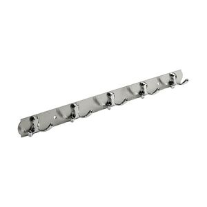 Hettich Garderobenleiste 5 Haken 48,5 x 3,8 x 3,3 cm silber