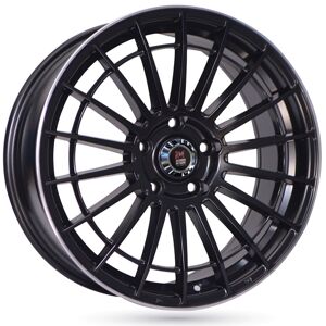 Llanta De Aluminio 24h Du Mans Mulsanne 7.5x17 5x114.3 Et45 Negro Mate Pulido