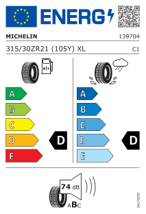 Neumatico Michelin Pilot Sport Cup 2 R Connect 315/30 ZR 21 105 Y XL
