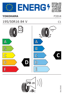 Neumatico Yokohama dB decibel E70 195/50 R 16 84 V