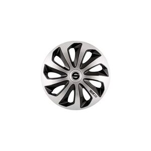 SPARCO SPC1673SVBK Enjoliveur Sicilia, Argent/Noir, Set de 4, 16 - Publicité