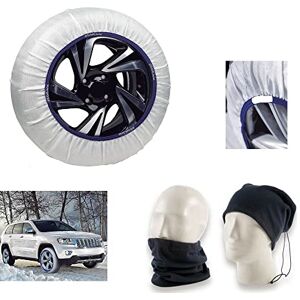 farbrothersonline Chaussettes À Neige pour Pneu 235/45 R20 CALZANEVE Taille XL pour Les Roue DE Voiture Neige ET Glace en Tissu INNOVANT ET LÉGER APPROUVÉ - Publicité