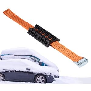 Houssem Chaînes à neige pour pneus,Chaîne de traction pour pneu Grabber   Chaînes de pneus antidérapantes pour voitures et petits SUV, outils de survie pour dispositif de Traction de pneus, sangle de - Publicité