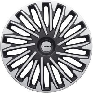 MICHELIN Enjoliveur quantité : 4, Argent / Noir (Ref: 009028)