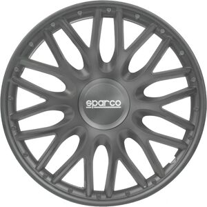 Jeu De 4 Enjoliveurs Sparco Roma 15 Pouces Gris - Publicité