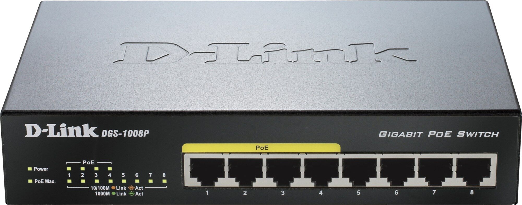 D-Link DGS-1008P/E 8-porttinen PoE kytkin