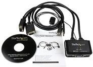 STARTECH.COM 2 Port USB VGA Cable KVM Switch - USB Powered with Remote Switch