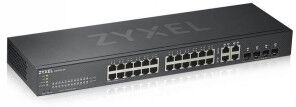 Zyxel GS1920-24V2, 28-PORT GBE L2 SMART SWITCH 24XRJ45 4XDUAL-SFP NEBULAFLEX