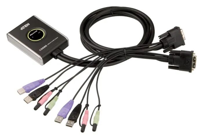 KVM-switch med DVI og USB