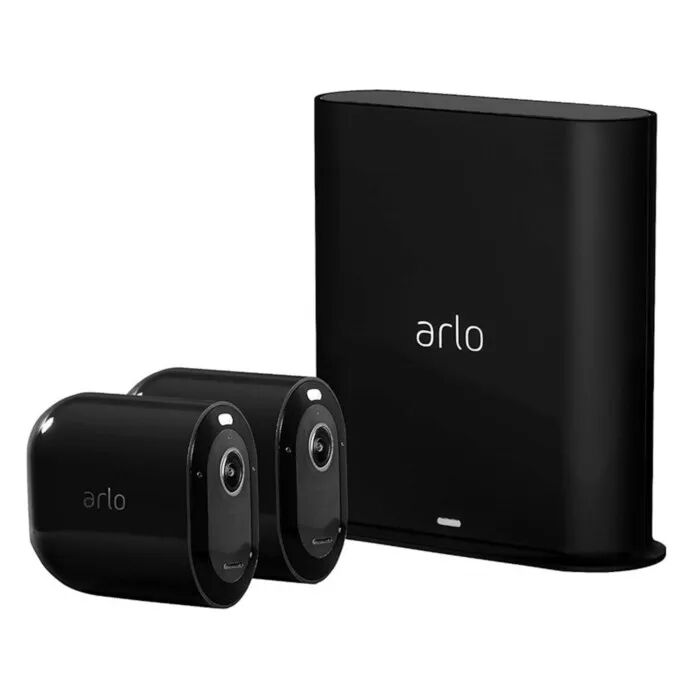 Arlo Pro 3 Overvåkingssystem svart med to kameraer