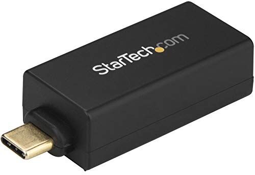 US1GC30DB StarTech.com USB C till Gigabit Ethernet-adapter – med strömförsörjning (USB PD) – Strömpassera genom laddning – USC-C Ethernet Compact Svart