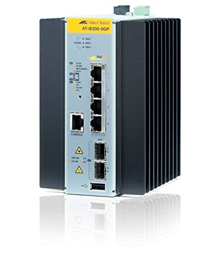 AT-IE200-6GP ALLIED Managed Industrial switch med 2 x 100/1 000 SFP 4x 10/100/1000T PoE+ ingen Wifi