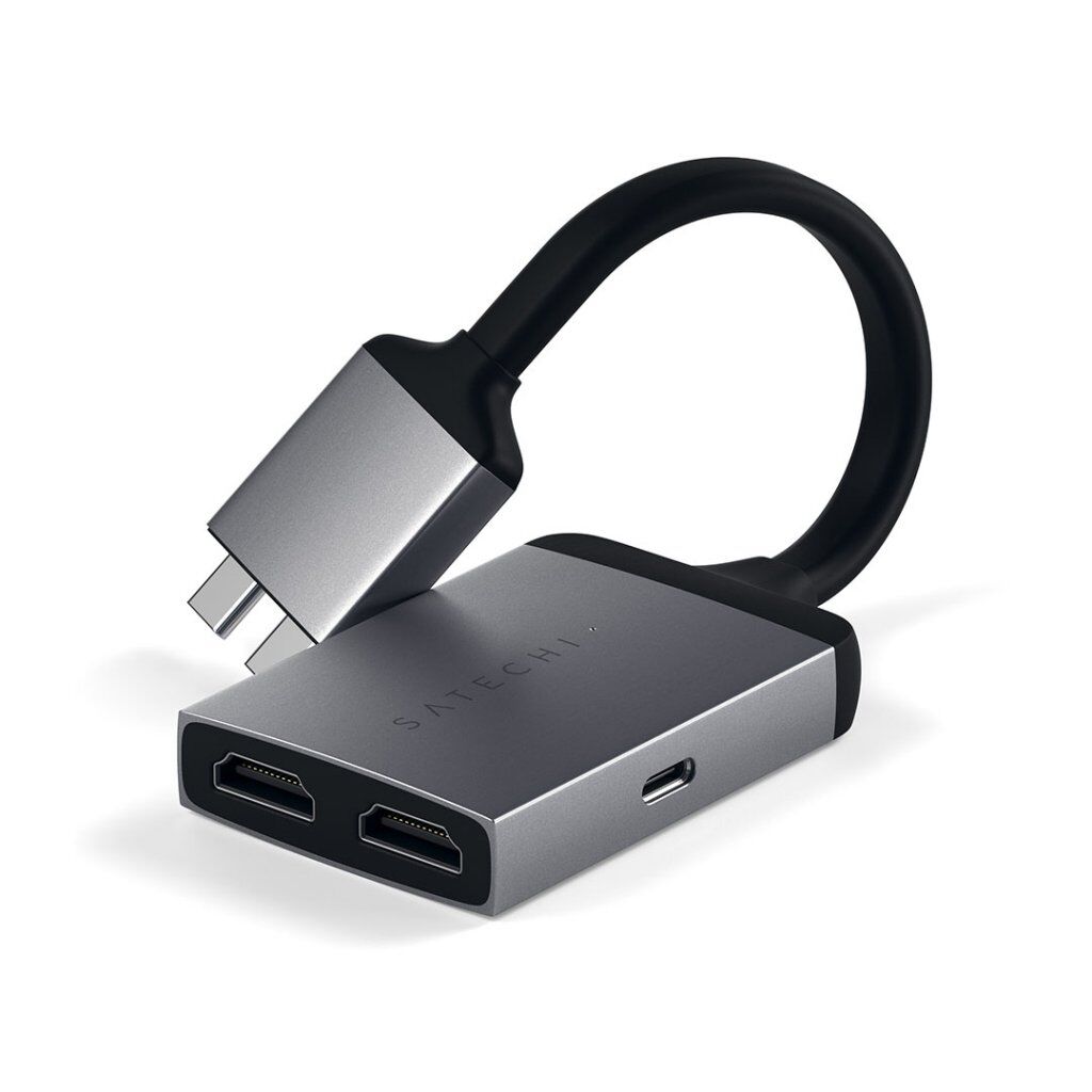 Satechi Usb-C Dual Hdmi Adapter, Space Grey