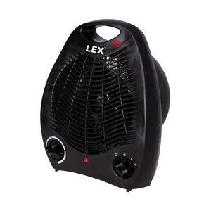 LEX Heizlüfter Ventilator Elektroheizer Heizgerät Heizung max. 2000W Schwarz