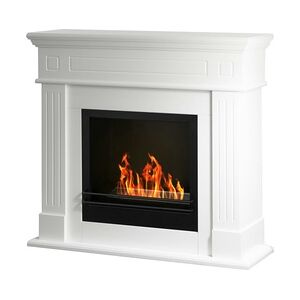 Divina Fire Bioethanol-Kamin Bio-Kamin KENNEDY Weiß B110 x T36 x H100