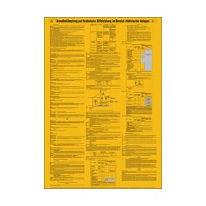 König Werbeanlagen Aushang, Brandbekämpfung im Bereich elektrischer Anlagen gem. VDE 0132 - 410x595x1.5 mm Kunststoff