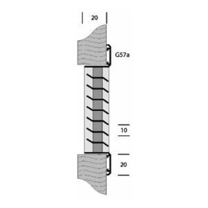 UPMANN Linear-Lamellengitter Aluminium 500 x 200 mm - Silber