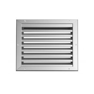 Wetterschutzgitter Aluminium eloxiert für Mauereinbau 500 x 200 mm - Silber - Upmann