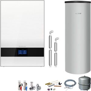 Buderus GB192i.2 Logaplus Gas-Brennwert Paket W50 weiß mit Regelung BC400 und Warmwasserspeicher SU200 - 35 kW - 7739621200