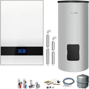 Buderus GB192i.2 Logaplus Gas-Brennwert Paket W50 weiß mit Regelung BC400 und Warmwasserspeicher SU300 - 35 kW - 7739621179