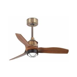 Lorefar (FARO) Faro JUST FAN LED altgold/holz Deckenventilator 81cm SMART EEK E [A-G]