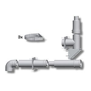 Wolf Paket Abgasleitung 2651501Z01 Ø 80/125, bis 50kW, für Fassade