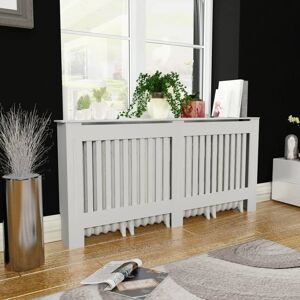 vidaXL radiatorskjuler hvid MDF 172 cm