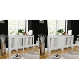 vidaXL radiatorskjulere 2 stk. MDF 172 cm hvid