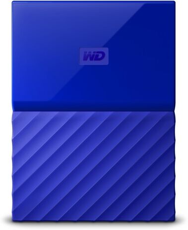 Western Digital Disco HDD Externo WESTERN DIGITAL My Passport 1 TB (Azul - 1 TB - USB 3.0)