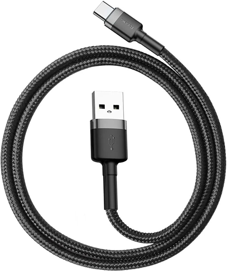 Baseus Cafule (3A/15W) USB-C Kabel 1 m. Sort