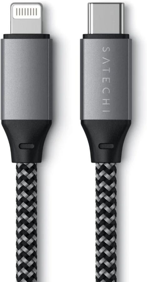 Satechi USB-C til Lightning Kabel (PD) 60W - 25 cm. - Space Grey