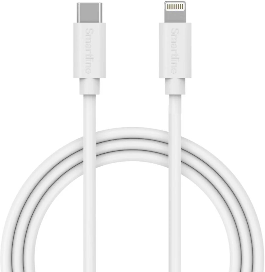 Smartline (3A/15W) USB-C til Lightning Kabel 2 m. - Hvid